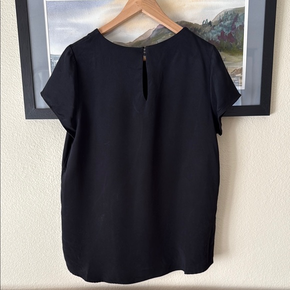 Cuyana Silk Tee, 3-Ply Silk, Large, Black - Picture 5 of 10